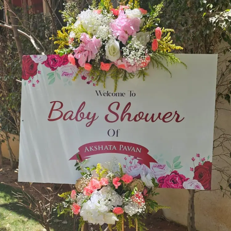 Get Floral Baby Shower Decor with Welcome Board